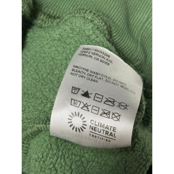 Reformation Green Organic Cotton Crewneck Sweatshirt Womens Medium Made in USA - Picture 6 of 6